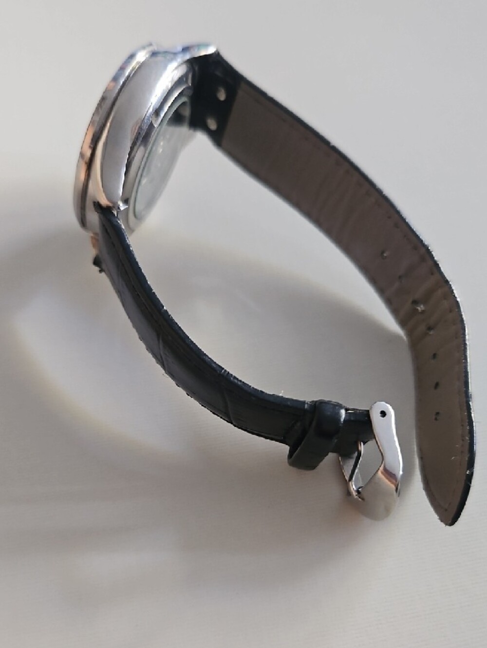 Seiko Automatic Black Leather Strap Men's Watch SRP769J2 In Working Condition - Picture 6 of 8
